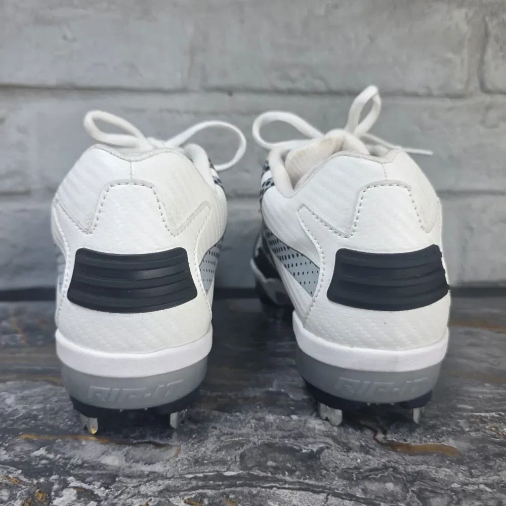 RIP-IT Diamond White Metal Spike Fastpitch Softball Cleats Size 9